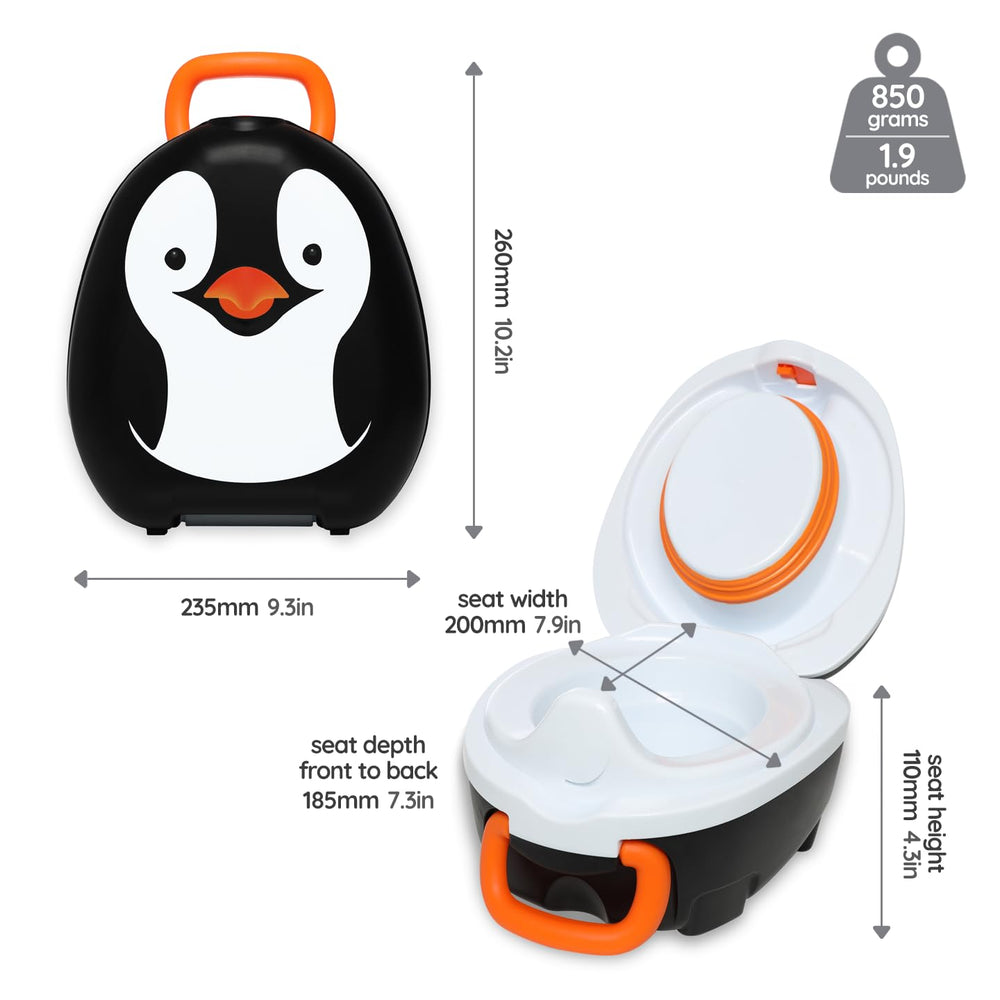 Penguin Travel Potty used at nursery or holiday settings