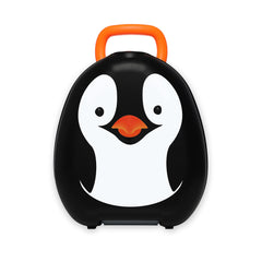 Penguin Travel Potty with tall splashguard for boys and girls