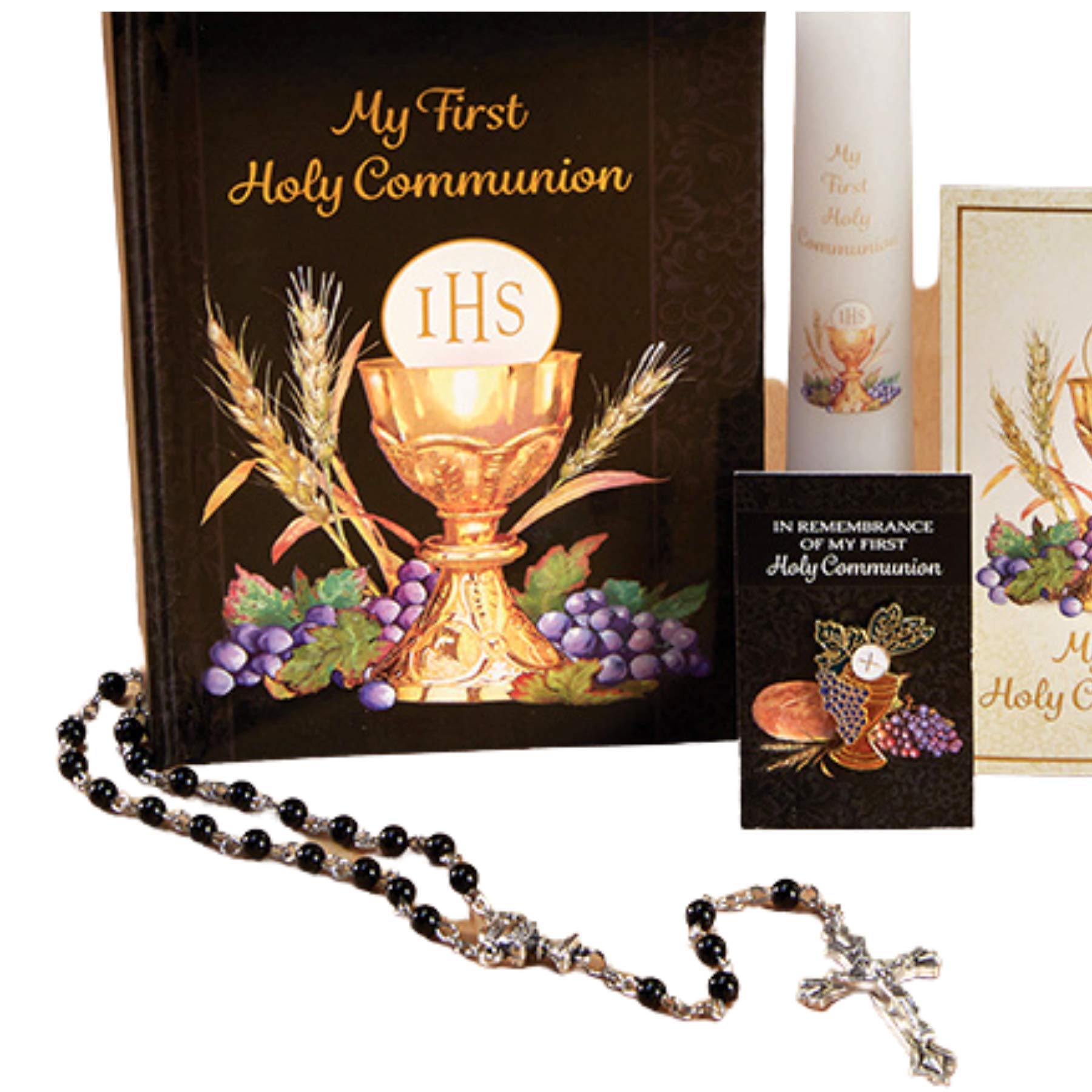 My First Holy Communion Gift Set candle and bookmark, ready for reflection.