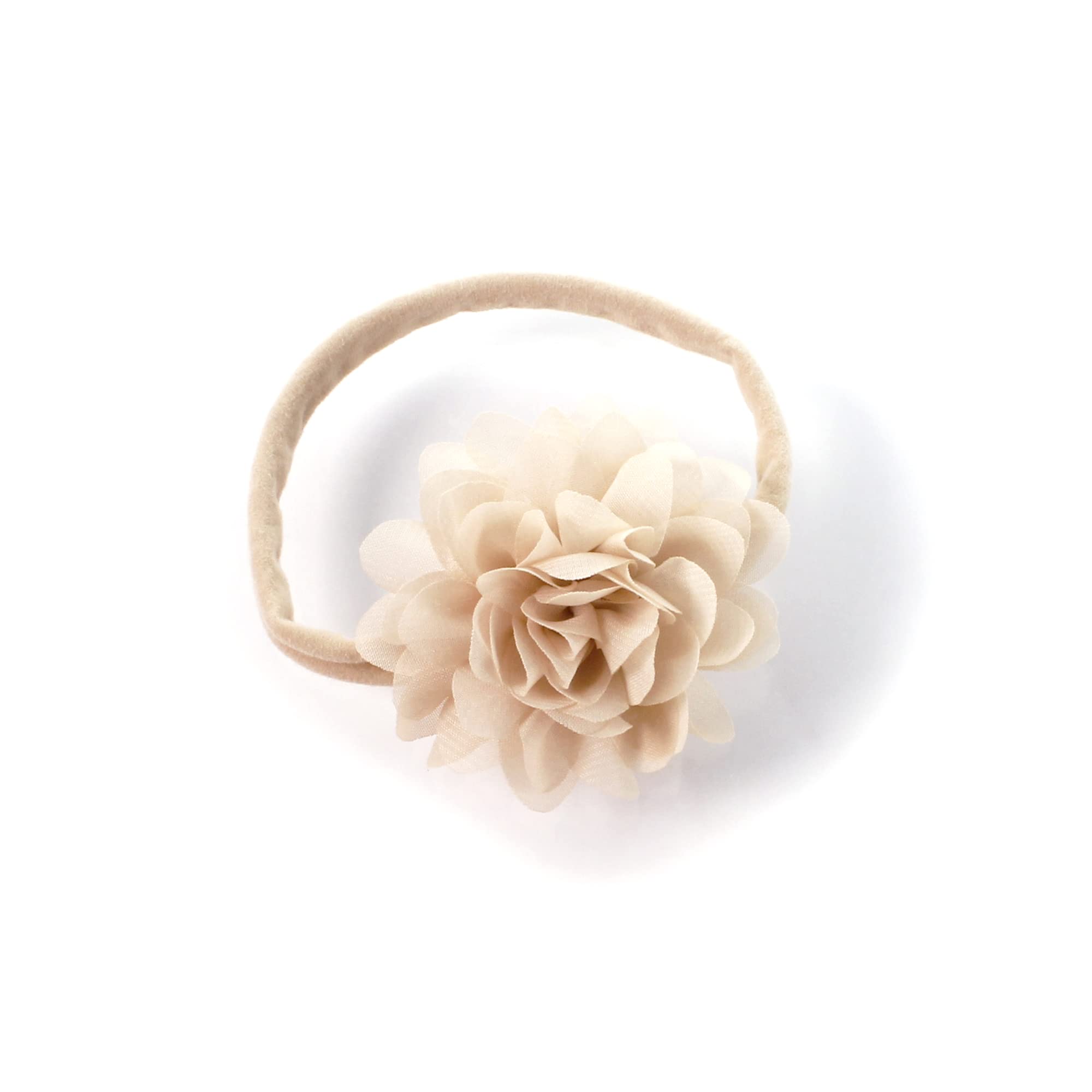 My Lello natural beige petal headband adds soft charm to everyday outfits.