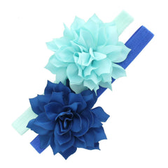 My Lello baby petal headband in light blue with soft stretch and delicate flower.