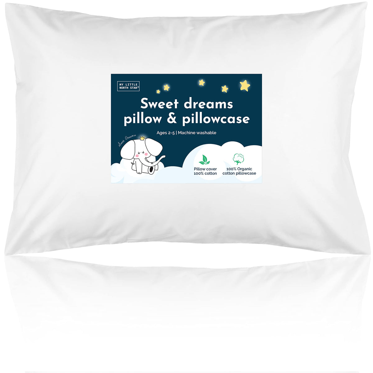 My Little North Star toddler pillow 13x18 with soft cover for nap comfort.