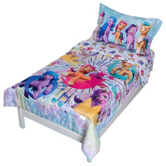 My Little Pony reversible comforter for toddler bed with two looks.