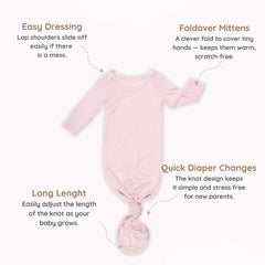 MY LITTLE ZONE baby cap with gown set ideal for quick diaper changes and going home.