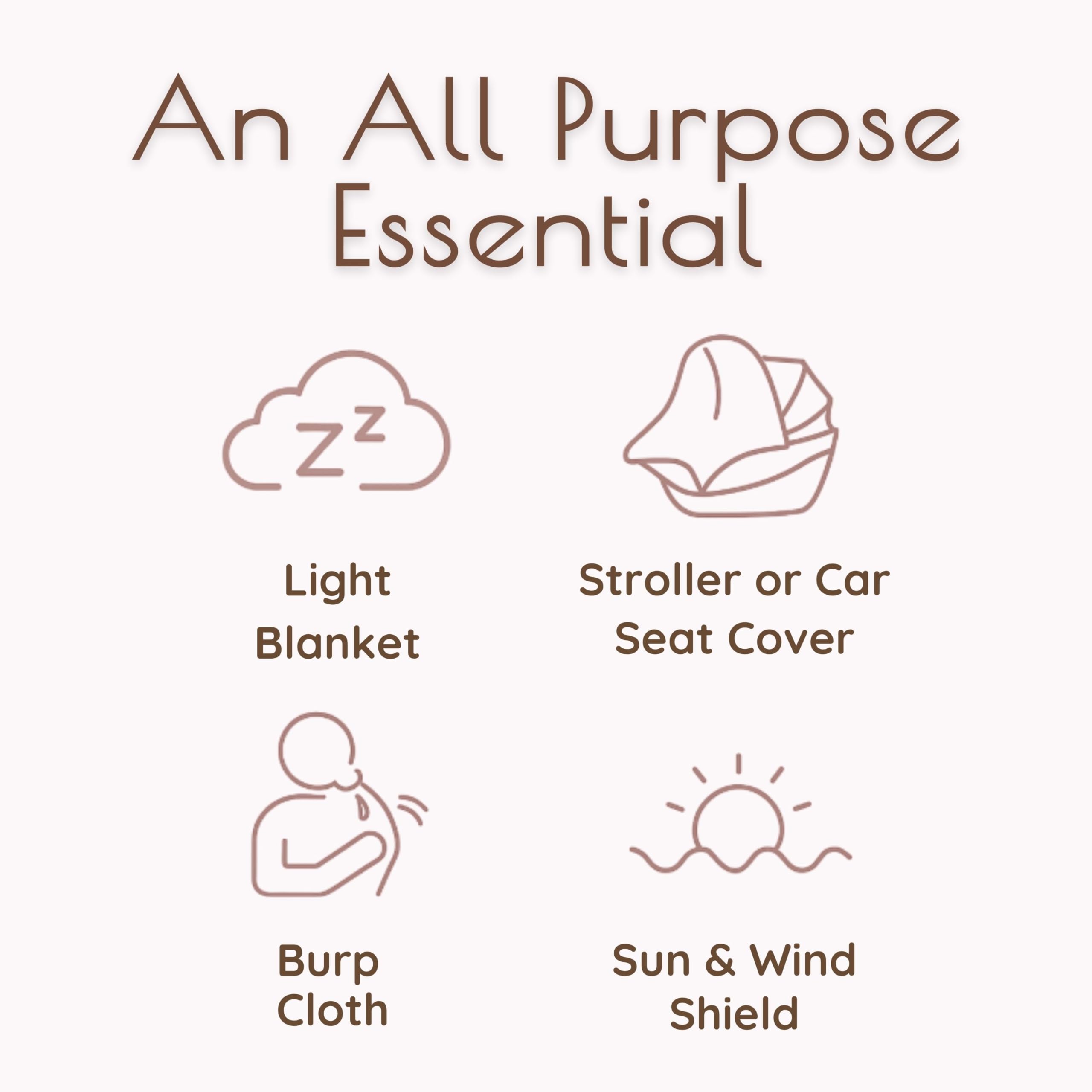 MY LITTLE ZONE muslin nursing cover pink car seat and stroller cover protects baby on the go.