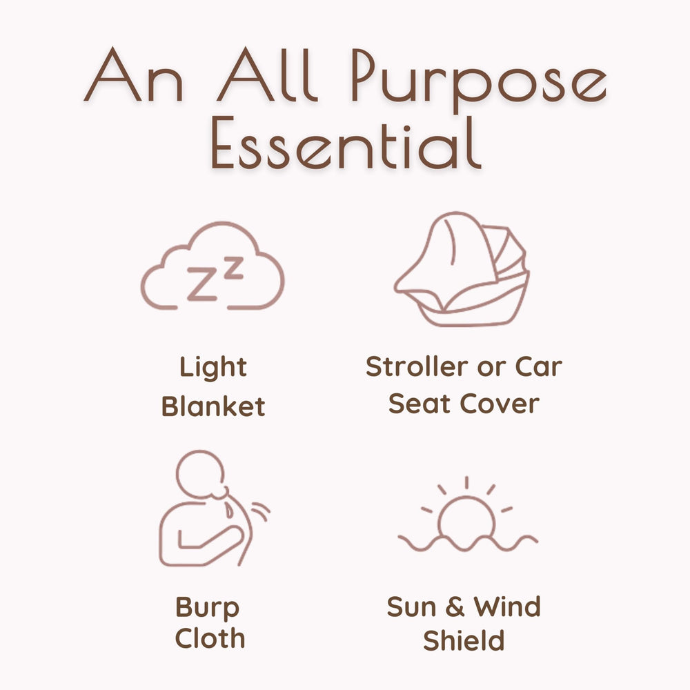 MY LITTLE ZONE muslin nursing cover pink car seat and stroller cover protects baby on the go.