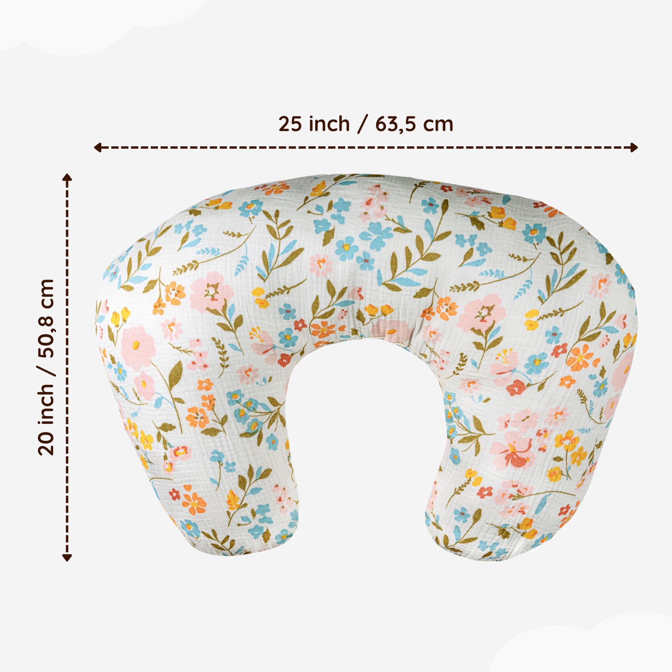 MY LITTLE ZONE solid pink nursing pillow cover offers a non-slip, cozy fit.