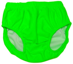 My Pool Pal adult swim diaper lime green; discreet wear under swimwear for water activities.