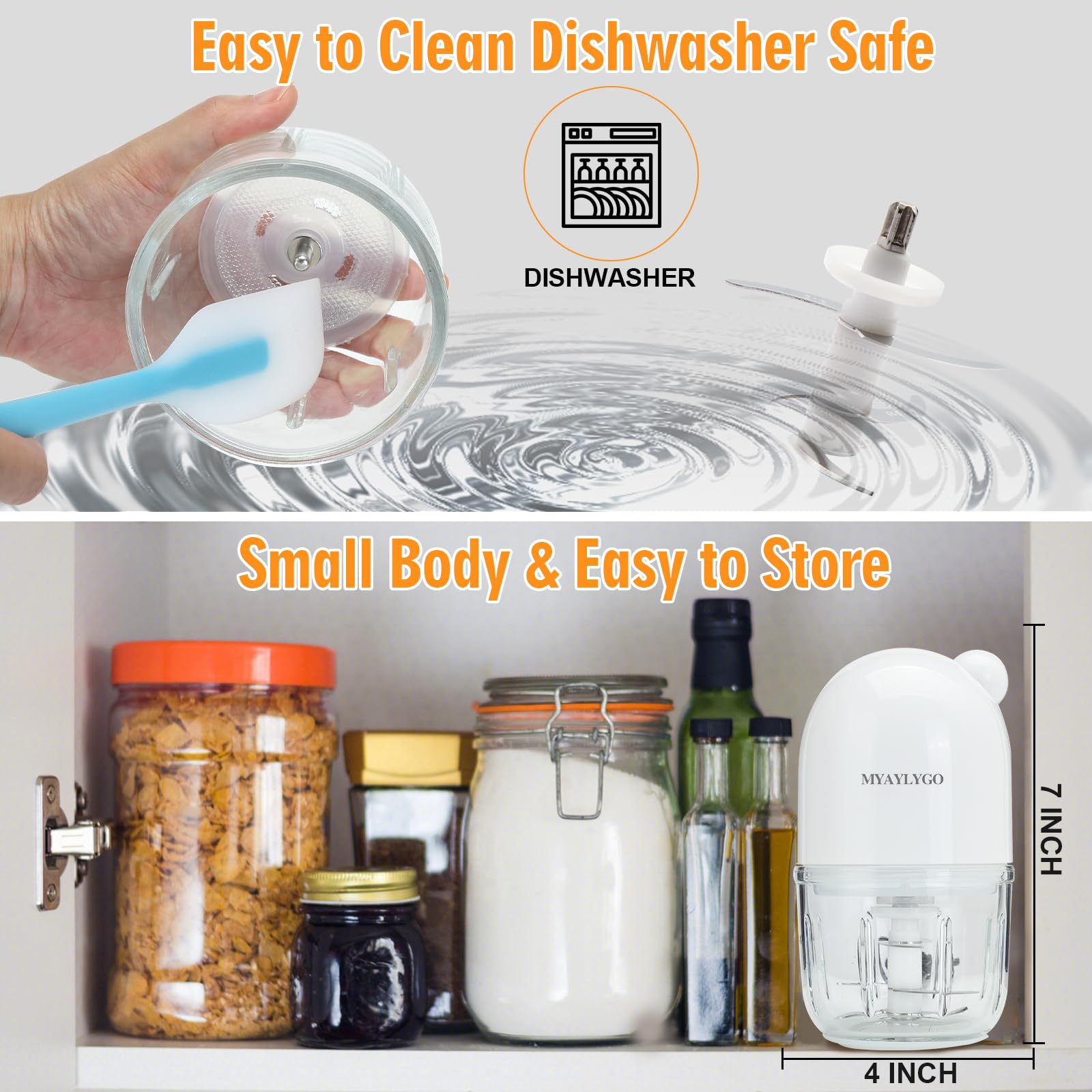MYAYLYGO dishwasher-safe parts allow easy cleanup after meals.