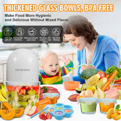 MYAYLYGO silicone spoon included for safe feeding and easy scooping.