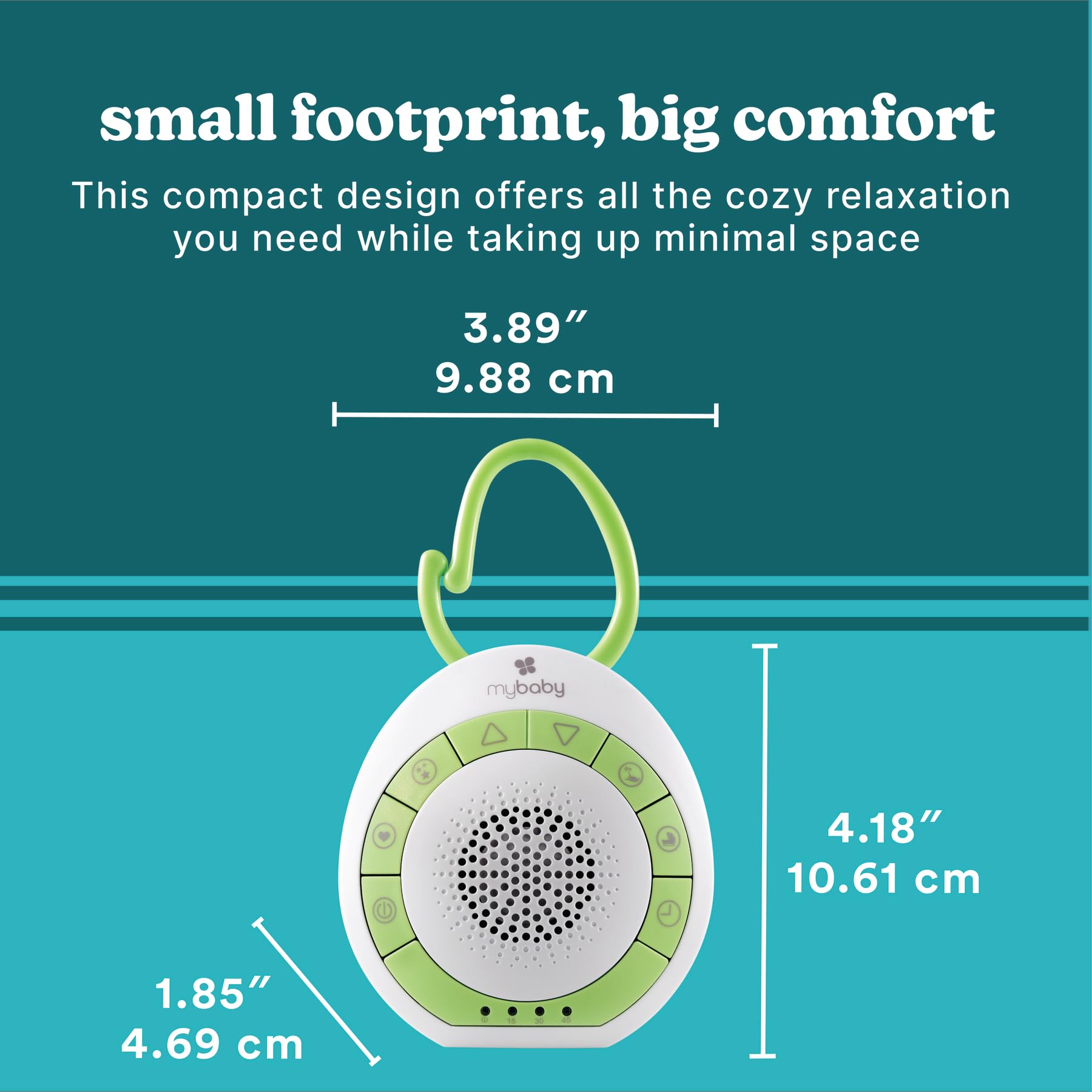 MyBaby heartbeat sound option provides a gentle rhythm for baby naps.