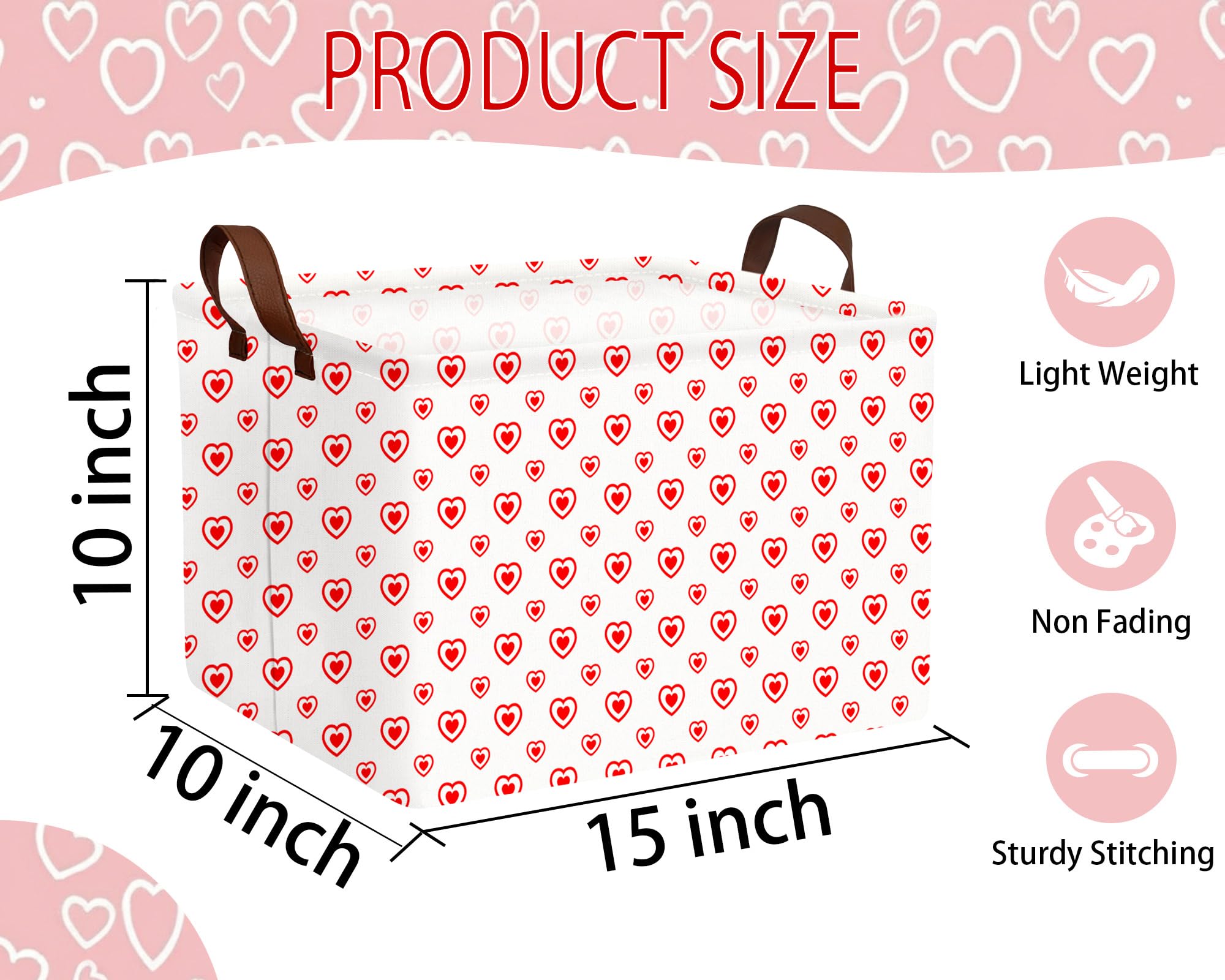 MYFLOCY heart-shaped storage bin keeps gifts organized and accessible