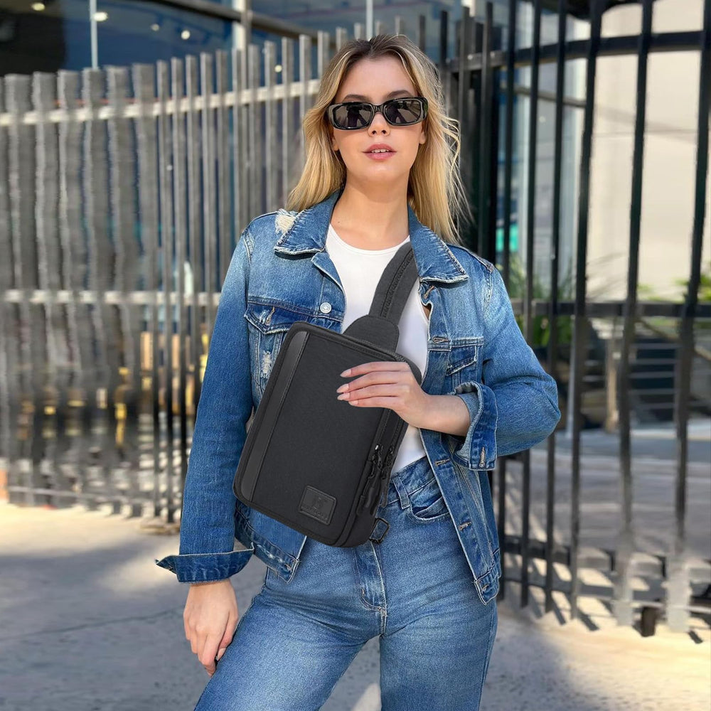 MYHOZEE travel-ready crossbody bag in everyday use