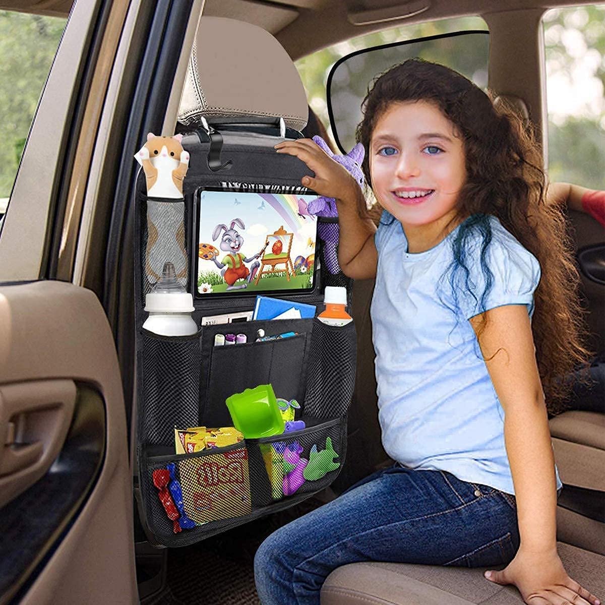 MYKOMI backseat organizer built-in hook for hanging essentials