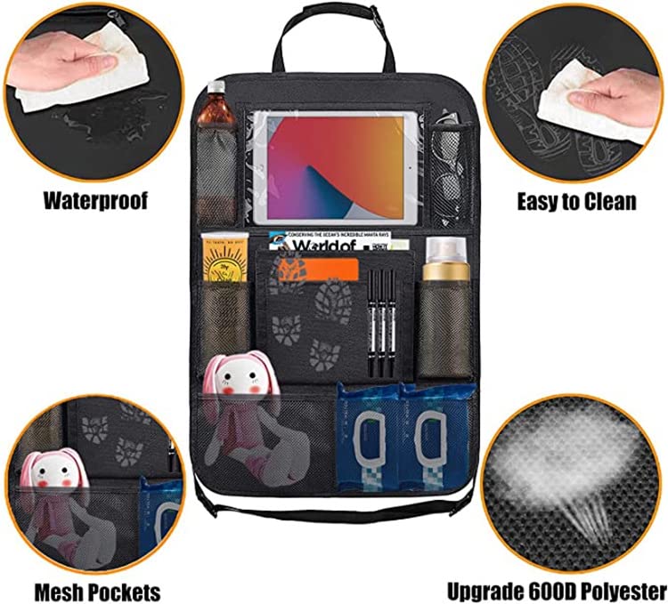 MYKOMI backseat organizer cleans easily with damp cloth