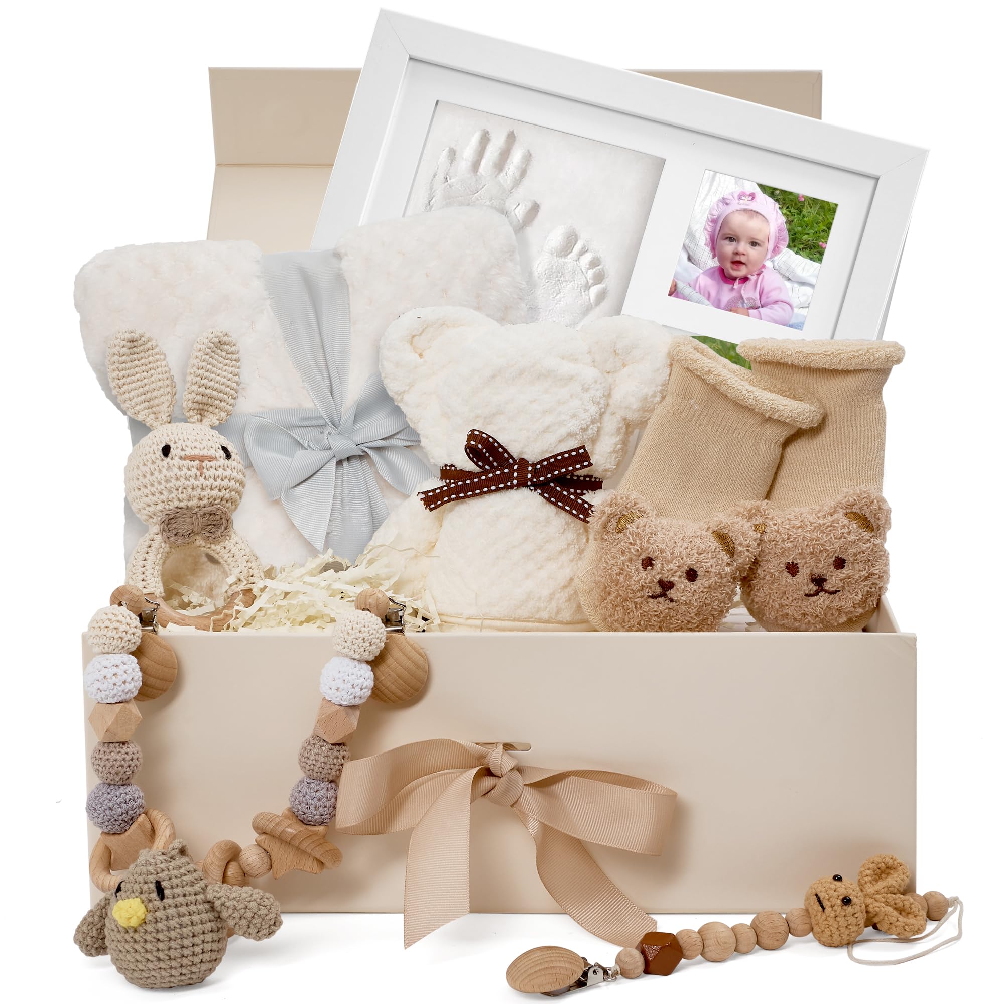 MYLARENTUM handprint and footprint frame kit for newborn keepsakes in a premium gift box
