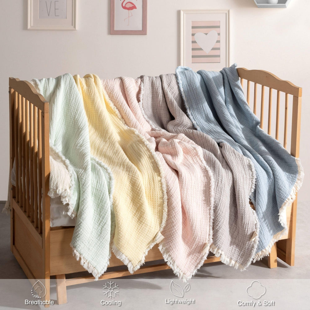 MylasaHome pastel blue option complements modern nursery styling.