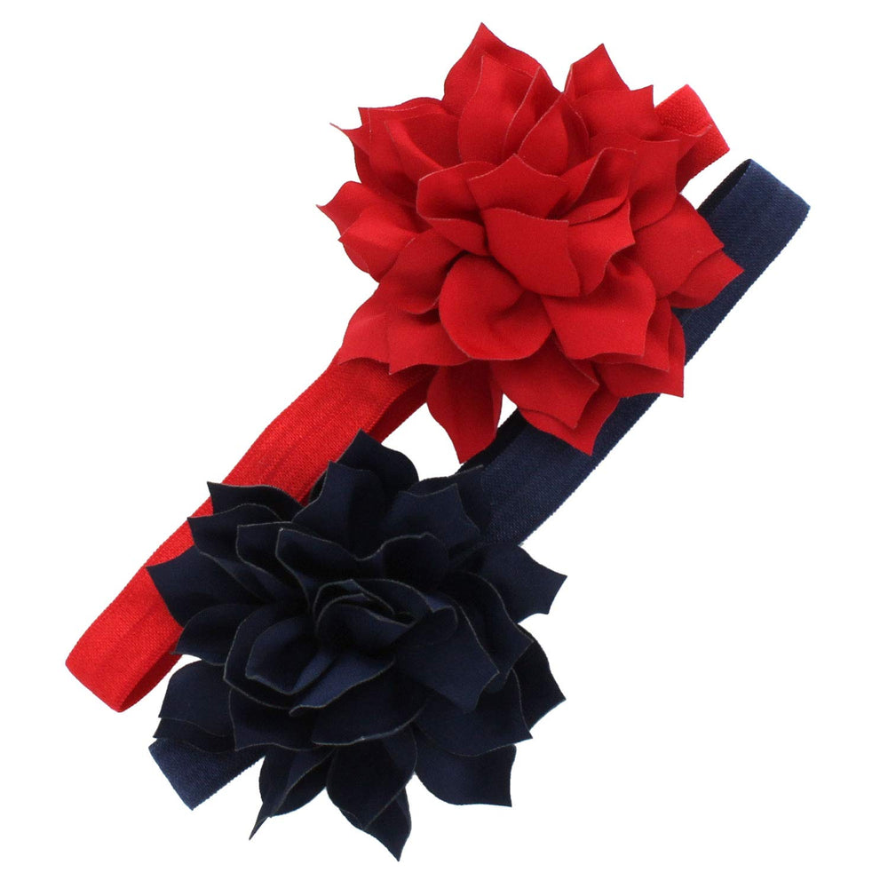My Lello baby headbands in red and navy for everyday style