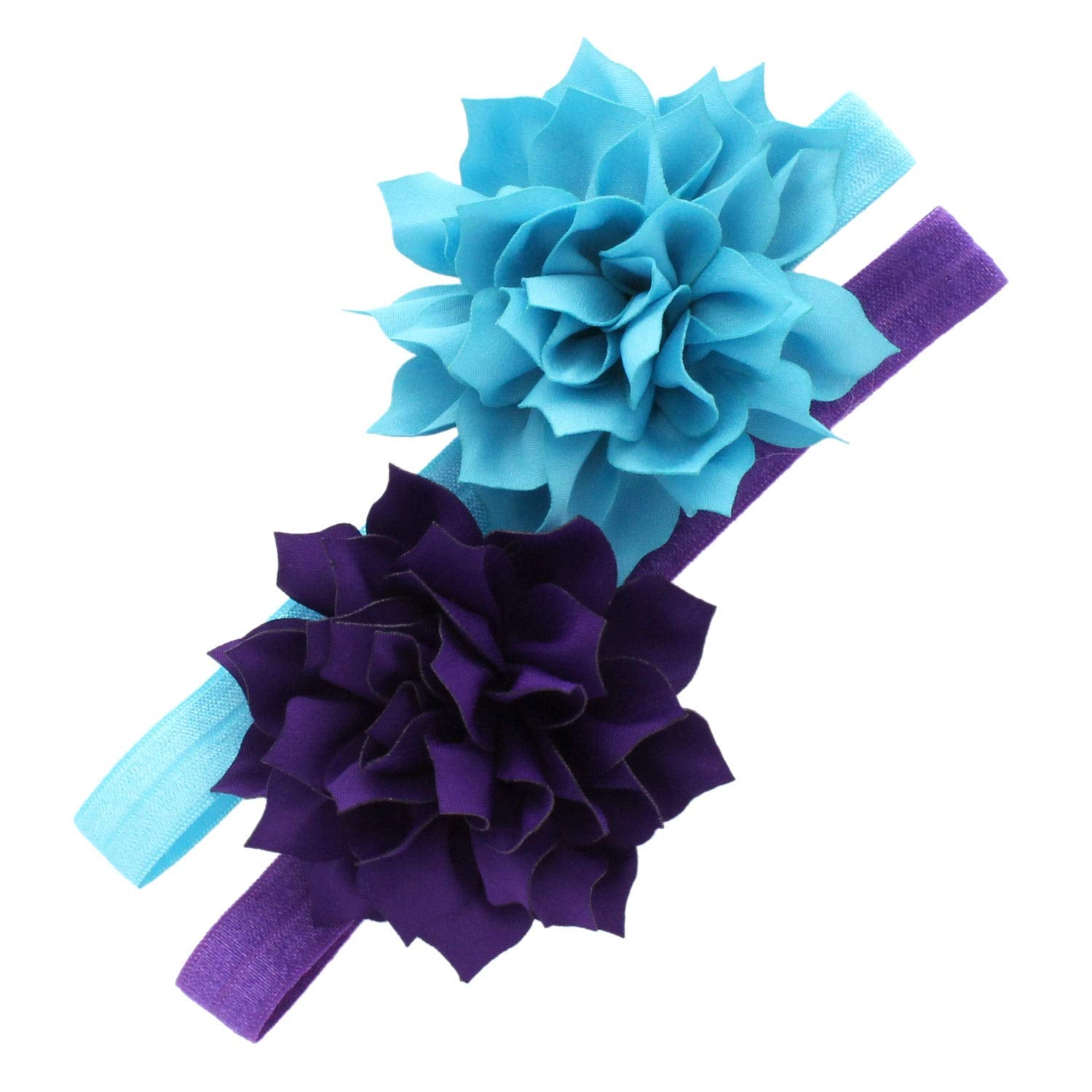 My Lello baby headband with turquoise petal flower for everyday comfortable wear.