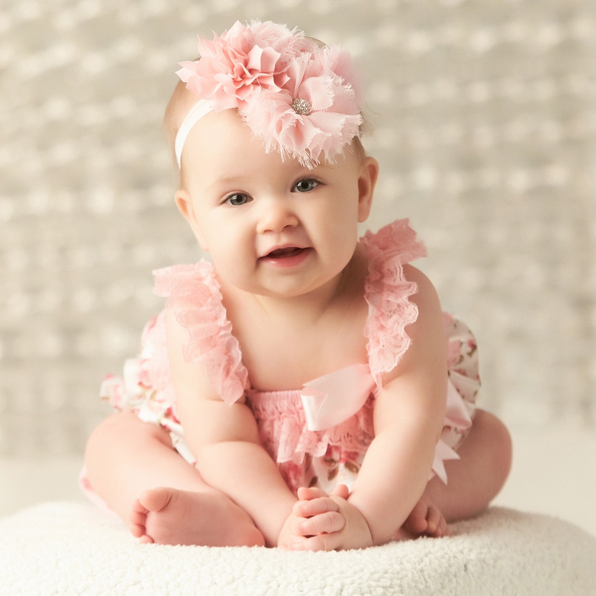 My Lello headband styled as vintage photo prop for dressy looks.