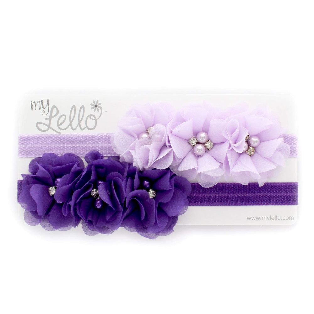 My Lello headbands fit newborn to toddler sizes with stretchy elastic
