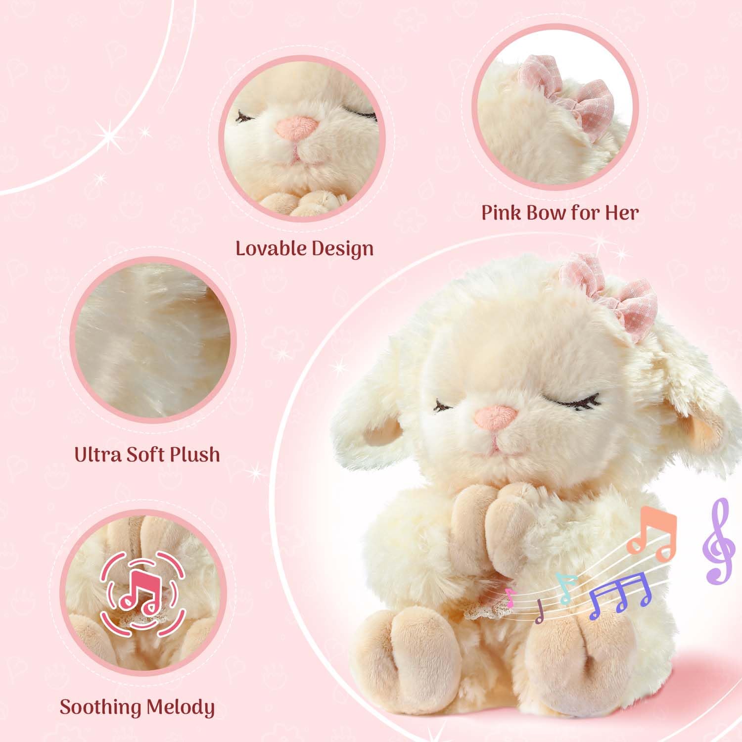 MyMateZoe lamb plush close-up highlighting soft texture and gentle design.