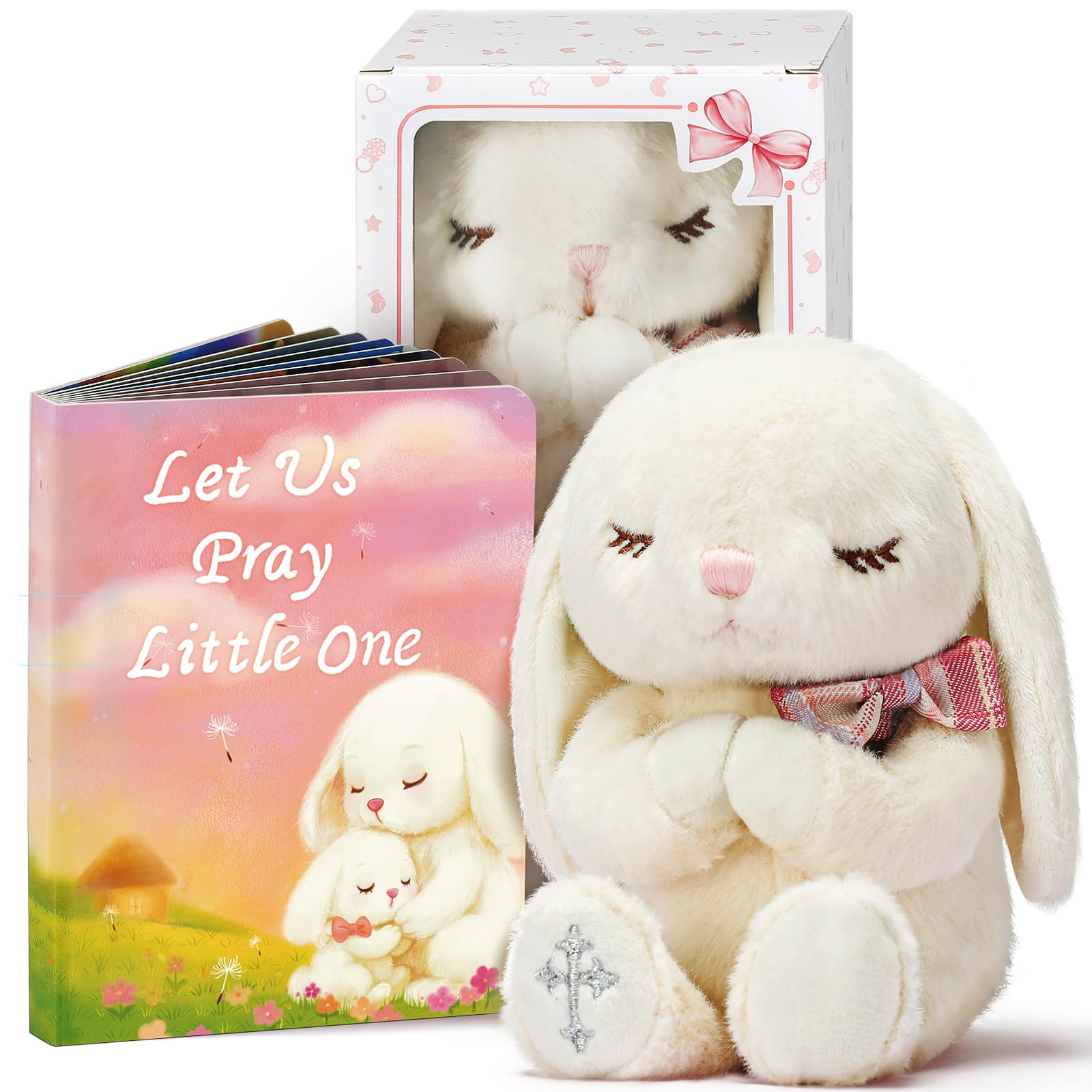 MyMateZoe praying bunny plush 7in offers comforting bedtime companionship