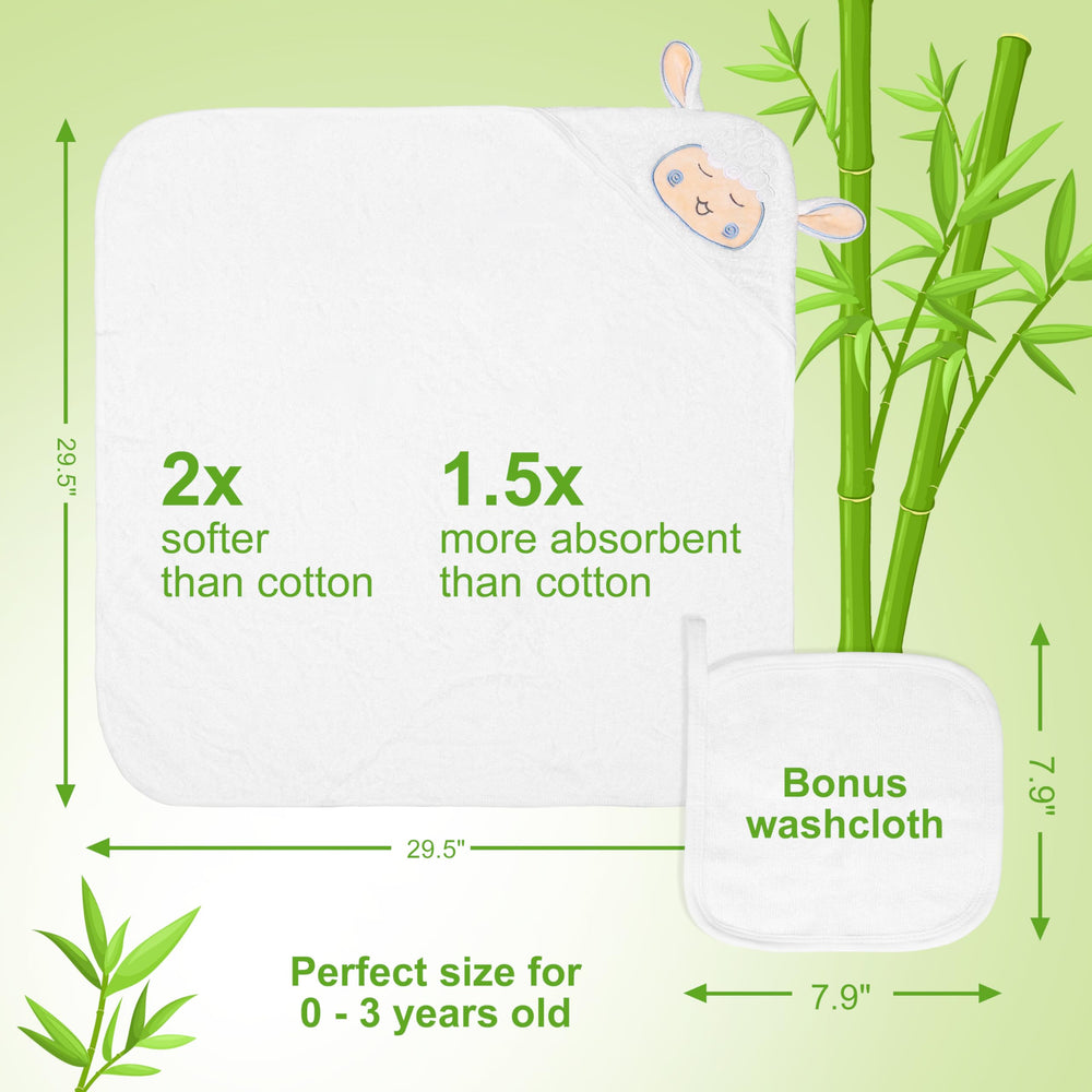MyMateZoe sheep hooded towel adds adorable bath-time charm