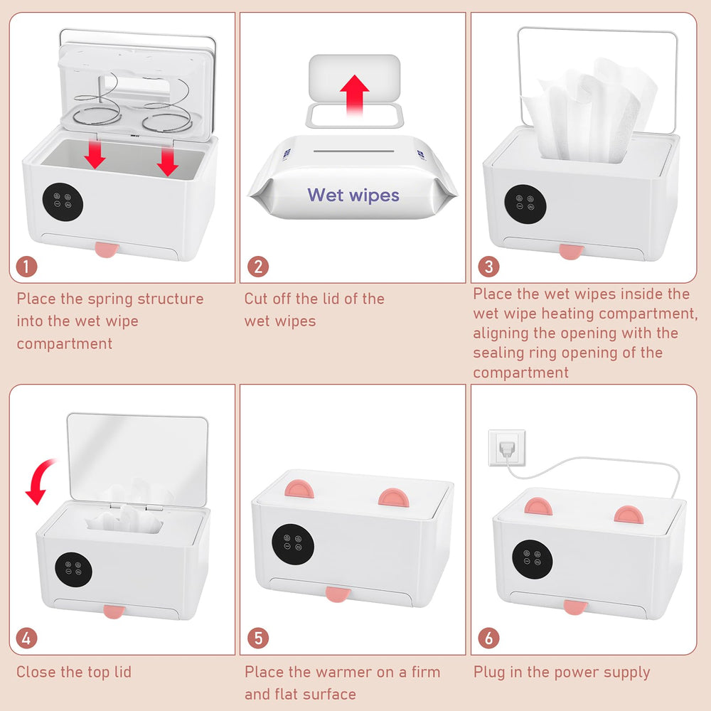 MYPIN Baby Wipe Warmer with mirror lid supports easy masking routines.