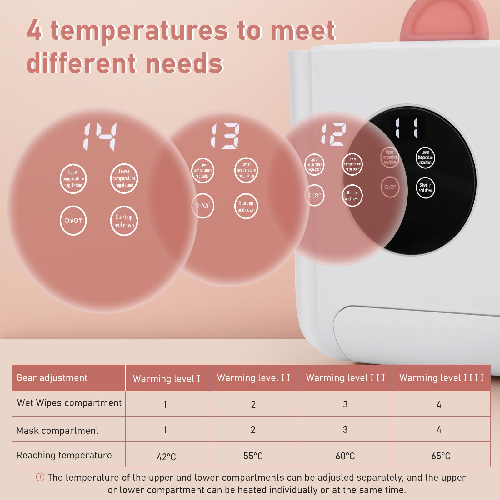 MYPIN Baby Wipe Warmer operates quietly, ideal for night-time nursery use.