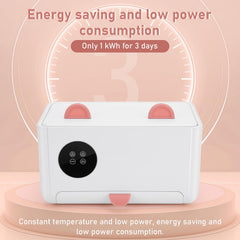 MYPIN Wipe Warmer temperature controls highlight four adjustable heat levels.