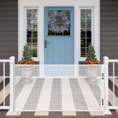 MYPIN retractable gate extended to 71 inches for wide hallway safety