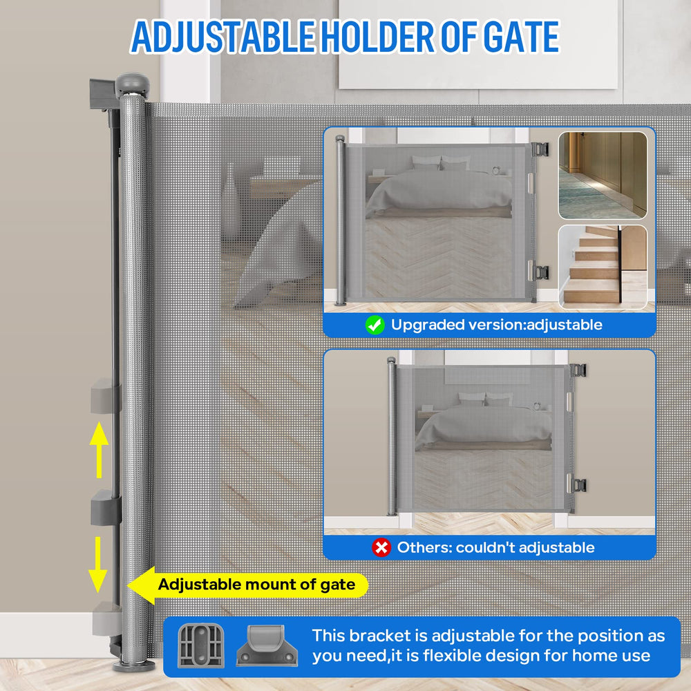 MYPIN Gate tall design stands 33 inches for safer stair access.