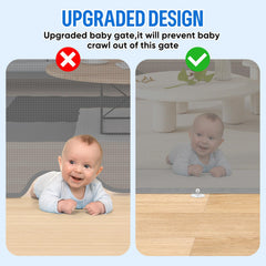 MYPIN Baby Gate Smart Close prevents accidental doorways from closing behind you.