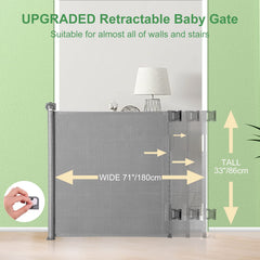 MYPIN retractable gate extended width demonstrating wide coverage for hallways