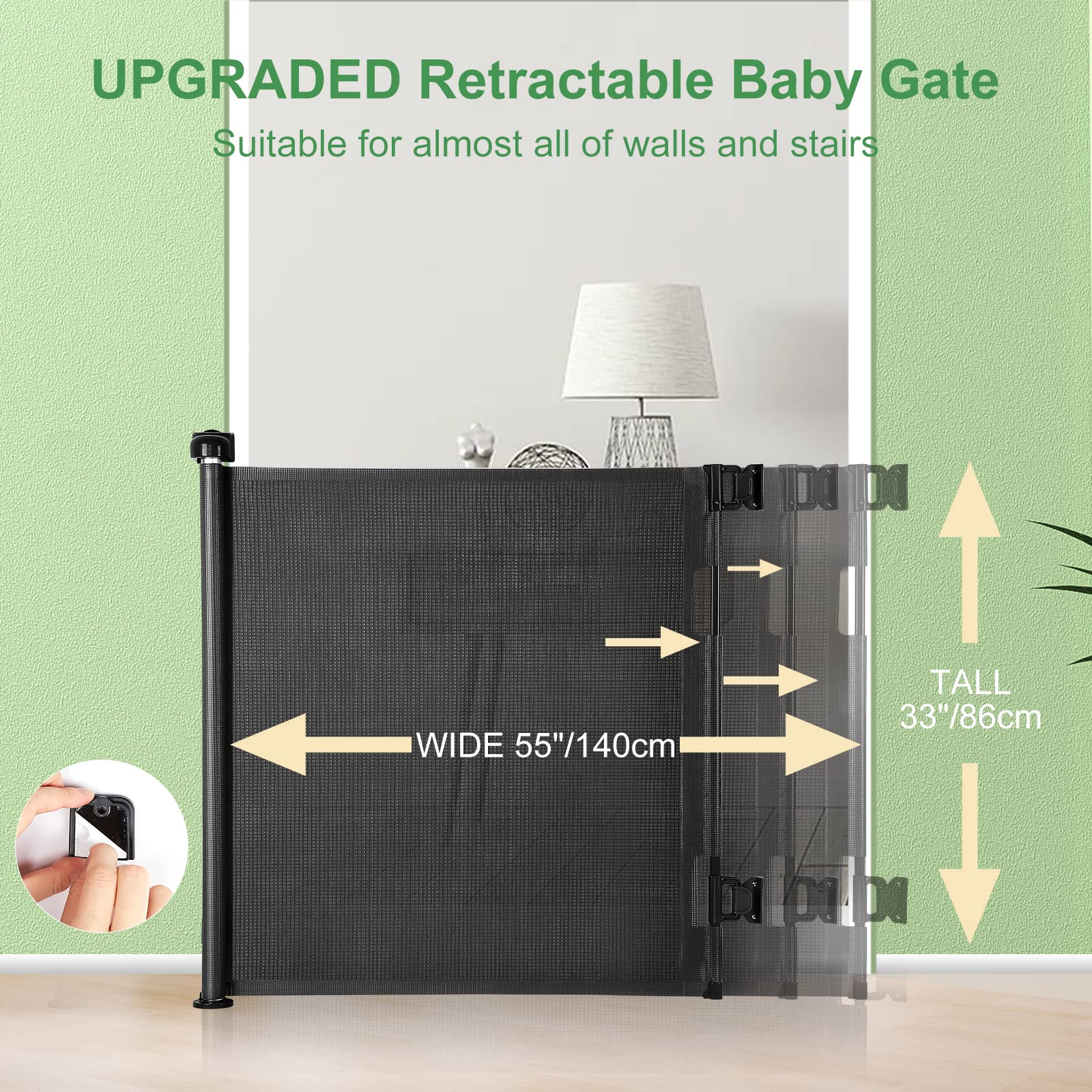 MYPIN gate ideal for indoor and outdoor use, versatile safety barrier