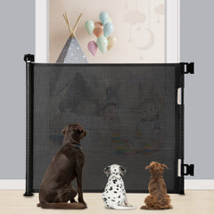 MYPIN retractable gate extended to 55 inches for wide openings