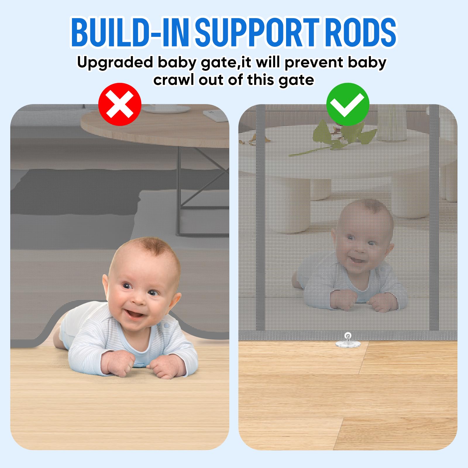 MYPIN soft PVC mesh protects baby with gentle touch and easy cleaning
