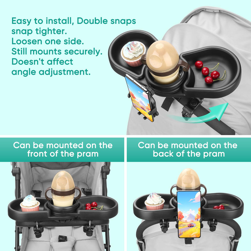 MYPIN stroller tray easy-clean surface resists stains