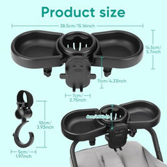 MYPIN stroller tray with 360 rotation supports flexible feeding positions