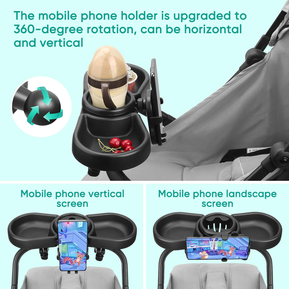 MYPIN stroller tray wide compatibility fits Uppababy, Nuna, Bugaboo and more