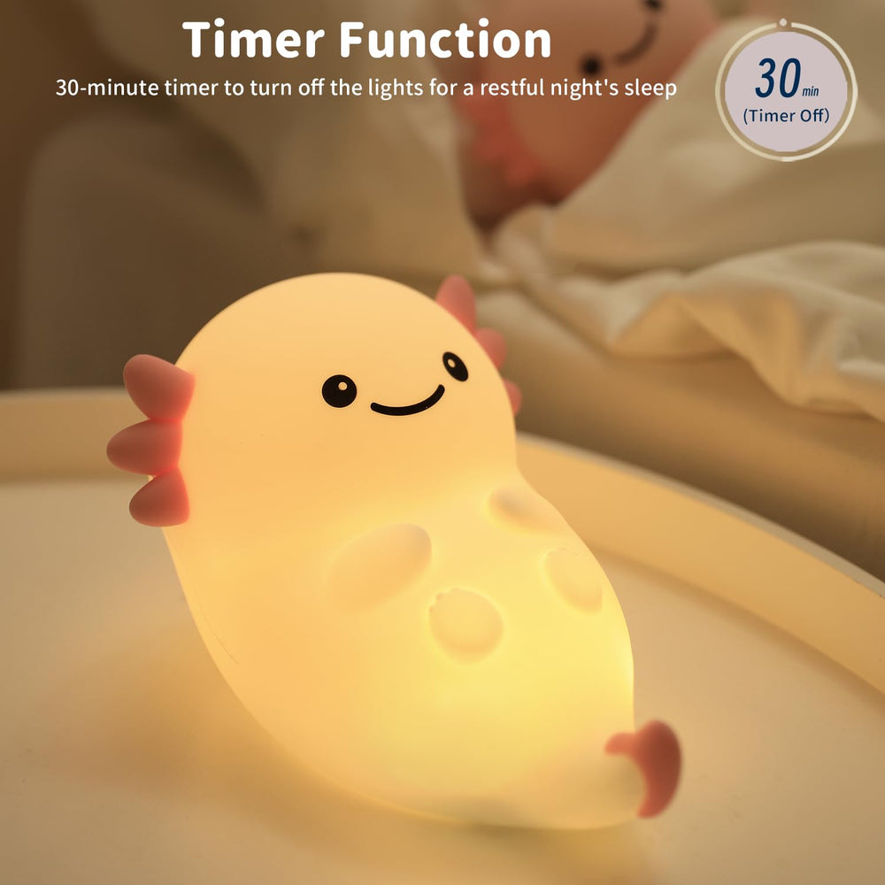 Myratts axolotl night light compact travel friendly design.
