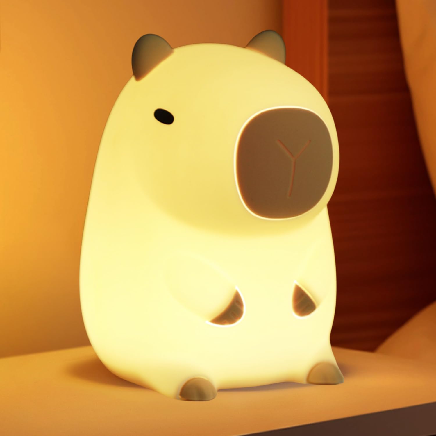 Myratts Capybara Night Light silicone body with gentle glow for kids' room
