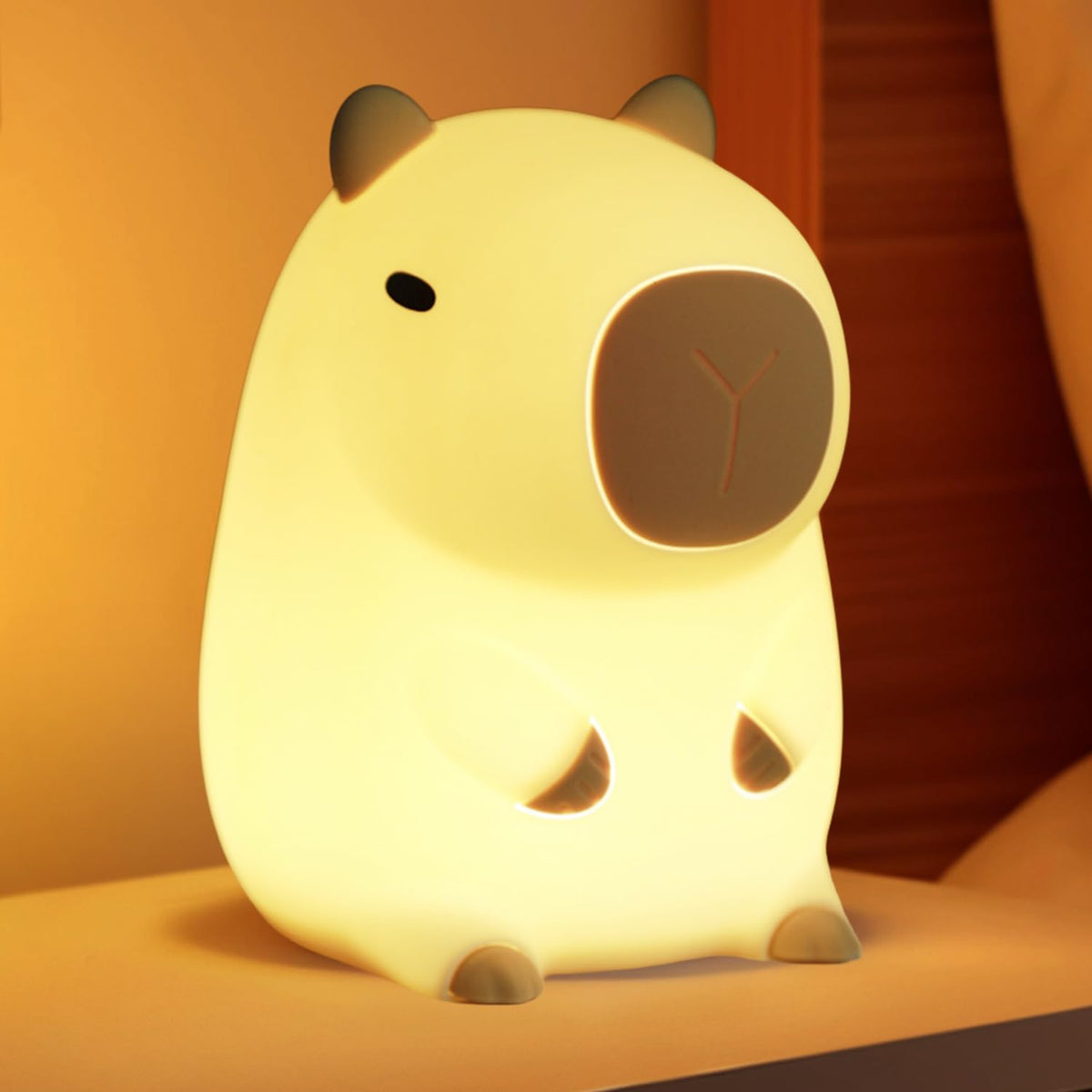 Myratts Capybara Night Light silicone body with gentle glow for kids' room