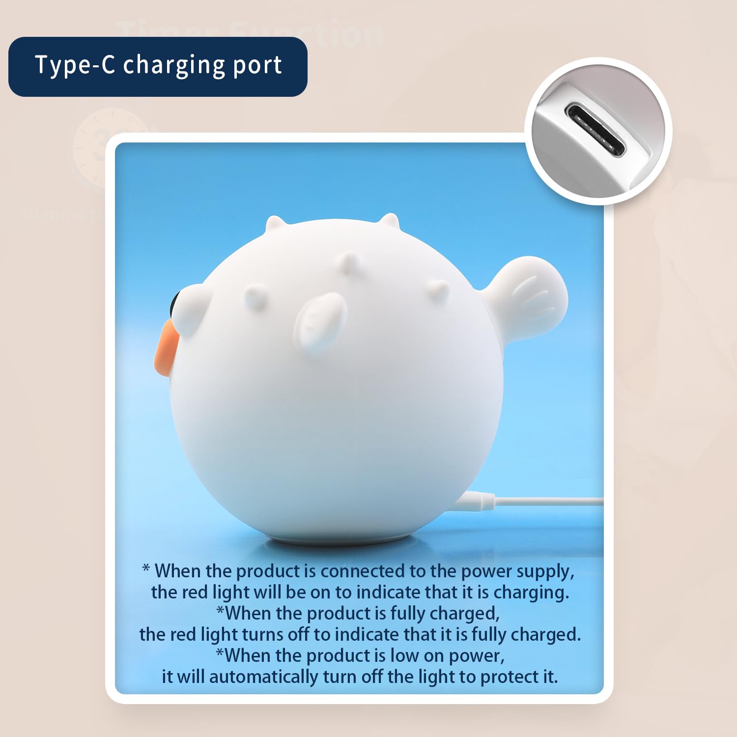 Myratts decorative night light complements bedrooms, studies, and dorm decor.