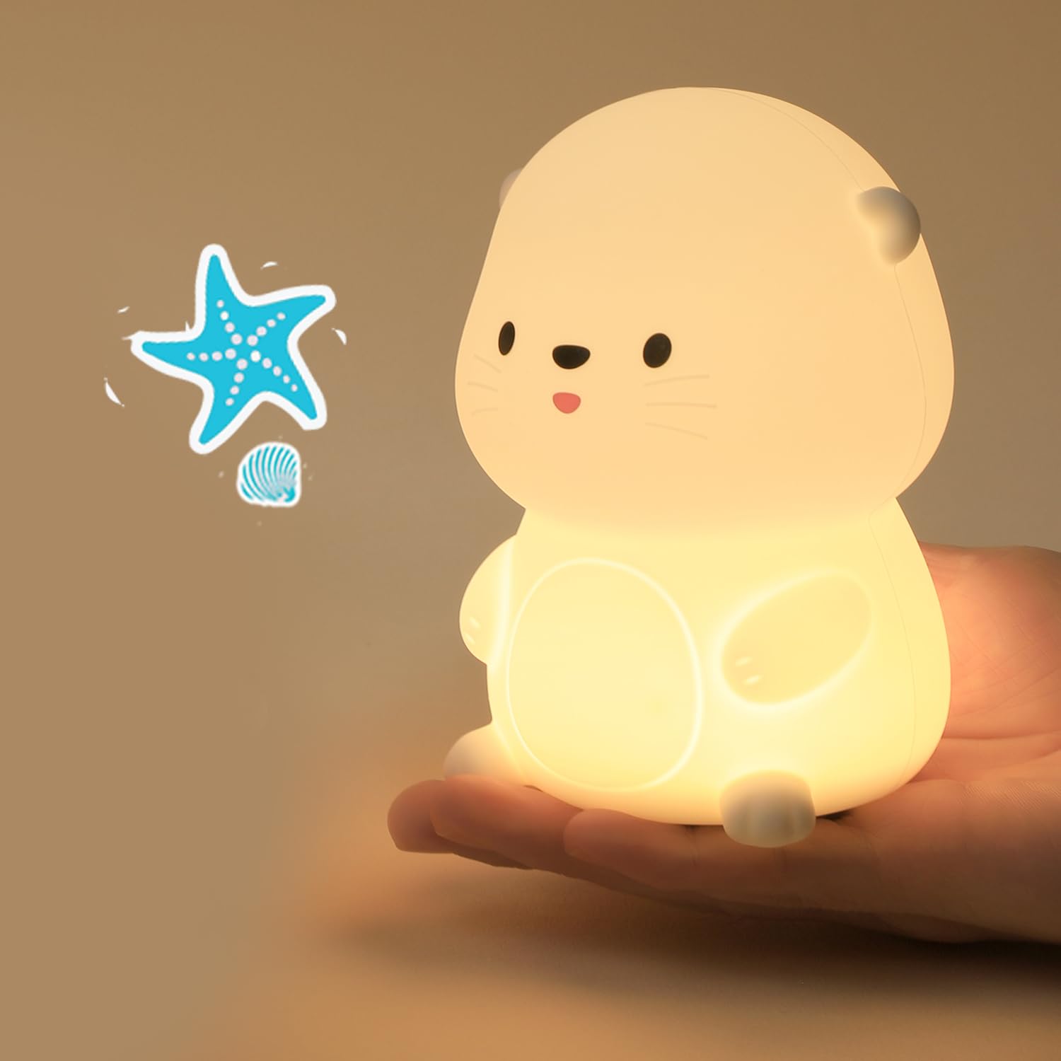Myratts Otter Night Light in BPA-free silicone provides safe bedtime illumination.