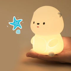 Myratts Otter Night Light in BPA-free silicone provides safe bedtime illumination.