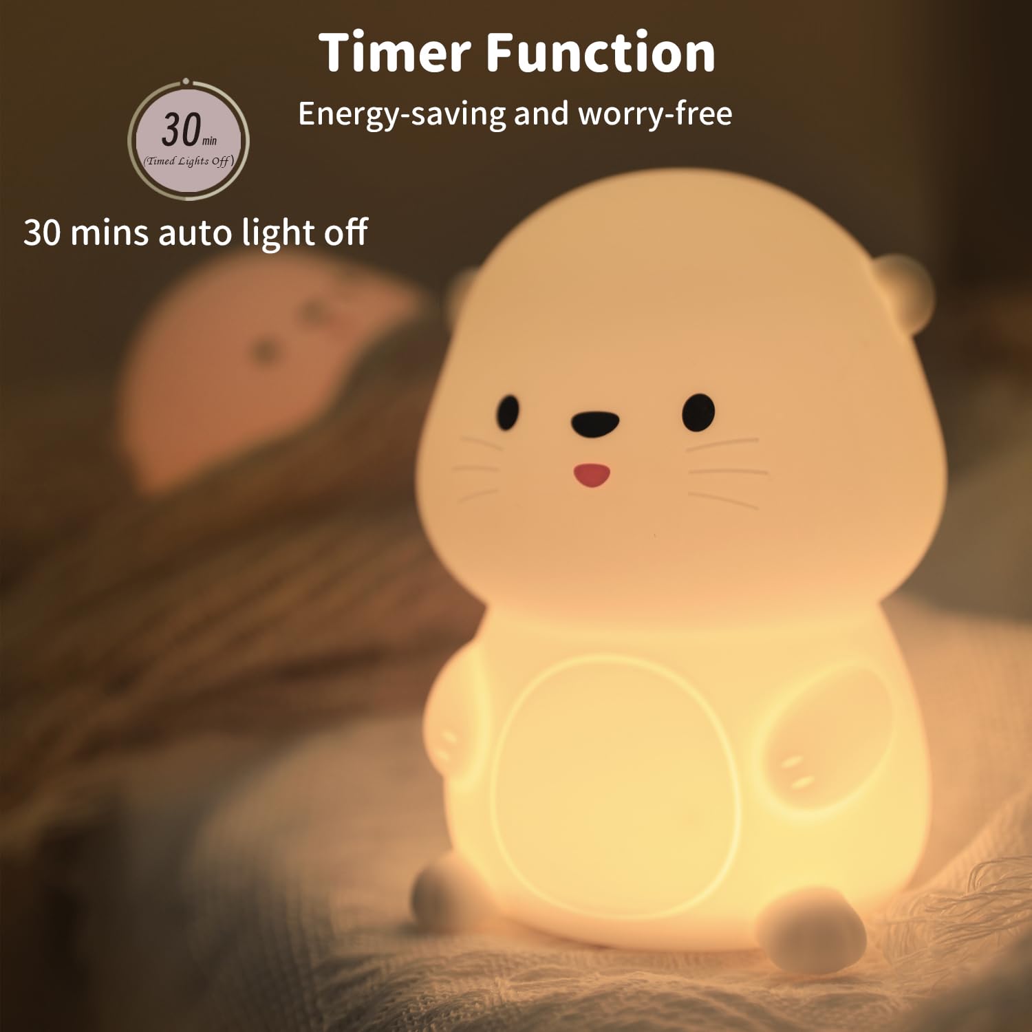 Myratts Otter Night Light is compact and travel-friendly for trips or dorms.