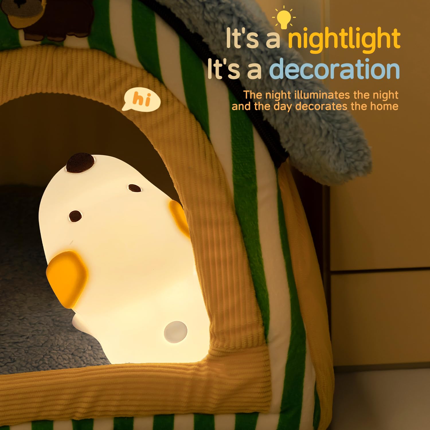Myratts Puppy Night Light with timing function helps effortless wind-down.