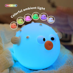 Myratts Silicone touch control enables adjustable brightness in kids' room.